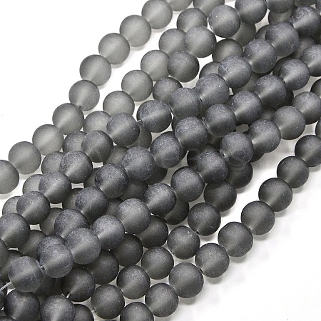 Baking Paint Transparent Glass Beads Strands X-GLAA-S031-12mm-12-1