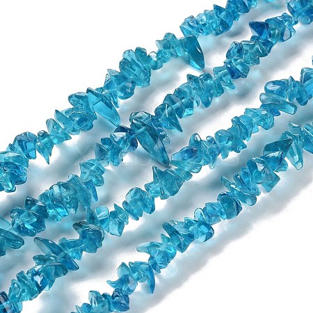 Spray Painted Transparent Glass Beads Strands GLAA-P060-01B-01-1