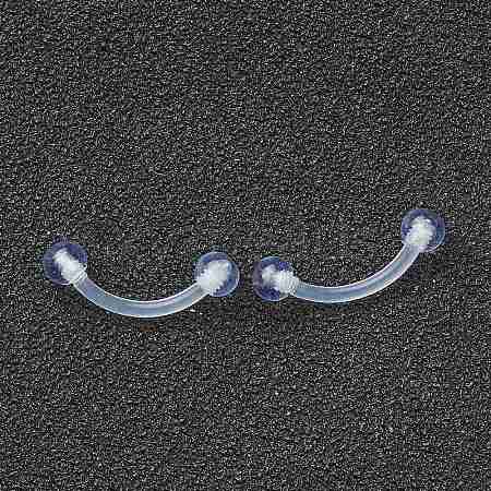 Acrylic Eyebrow Rings X1-AJEW-P084-06A-1