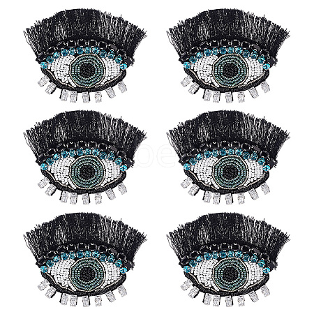 Evil Eye with Eyelash Appliques DIY-WH0401-32-1