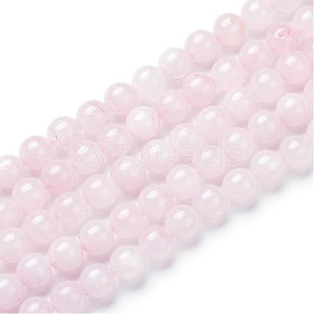 Natural Rose Quartz Bead Strands G-R412-03-8mm-1