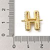 Brass Micro Pave Cubic Zirconia Letter Links KK-I717-04H-3