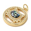 Rack Plating Brass Cubic Zirconia Pendants KK-K385-082G-01-2