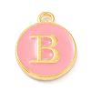 Golden Plated Alloy Enamel Charms X-ENAM-Q437-14B-1