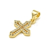 Rack Plating Brass Pave Cubic Zirconia Pendants KK-U029-02G-05-2