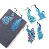 6 Styles Peacock DIY Bookmark Diamond Painting Kits PW-WGCA83A-01-4