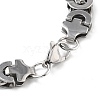 Anti-Tarnish 201 Stainless Steel Oval Link Chain Necklace & Bracelets Set SJEW-G083-08P-3