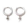 Anti-Tarnish 925 Sterling Silver Hoop Earrings Findings STER-Z007-04P-1