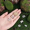 6Pcs 6 Style 316 Surgical Stainless Steel Charms STAS-UN0040-38P-2