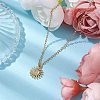 Brass Micro Pave Clear Cubic Zirconia Pendant Necklaces NJEW-JN04930-2