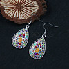 Bohemia Style Alloy Dangle Earrings EJEW-F238-02-5