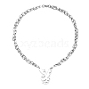 Fashionable Hip-hop Stainless Steel Thorn Rabbit Pendant Necklaces for Women's Daily Wear QJ4694-2