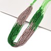 Transparent Gradient Color Glass Beads Strands LS-GLAA-H021-01A-44-1