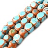 Dyed Natural Magnesite Beads Strands G-L617-B01-8mm-01-2