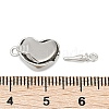 Brass Micro Pave Clear Cubic Zirconia Box Clasps KK-P291-44P-3