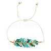 Bohemian Style Leaf Bead Bracelet for Women FW9314-1