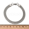 201 Stainless Steel Link Chain Bracelets for Women Men STAS-T077-20P-02-5