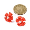 Daisy Glass Seed Beaded Stud Earrings EJEW-MZ00334-05-3