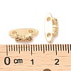 Brass Micro Pave Clear Cubic Zirconia Slide Charms KK-P239-14G-3