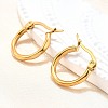 304 Stainless Steel Hoop Earrings X-EJEW-D195-G-1