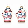 Winter Theme Alloy Printed Pendants PALLOY-D581-01G-1