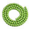 Opaque Solid Color Glass Beads Strands X-GLAA-T032-P10mm-06-3