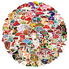 100Pcs PVC Self-Adhesive Mushroom Stickers PW-WG42893-01-2