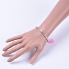 Polymer Clay Heishi Bead Stretch Charm Bracelets BJEW-JB04562-02-4