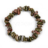 Unisex Chip Natural Unakite Beaded Stretch Bracelets BJEW-S143-20-2