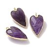 Natural Amethyst Pendants G-G012-12G-10-1