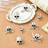 8Pcs 4 Styles Halloween Alloy Lapel Pin Backs for Backpack Clothes JEWB-CJ0003-46-5