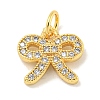 Rack Plating Brass Micro Pave Clear Cubic Zirconia Pendants KK-B093-01A-G-1