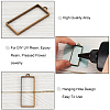 Olycraft 60Pcs 6 Styles Rack Plating Alloy Rectangle Open Back Bezel Pendants FIND-OC0002-64-4