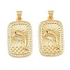 Brass Micro Pave Black Cubic Zirconia Pendants CU-CBAFB88-09G-1