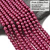Eco-Friendly Dyed Glass Pearl Round Beads Strands HY-A008-6mm-RB058-3