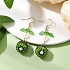 Glass Seed Beaded Dangle Earrings EJEW-MZ00322-1