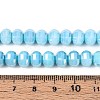 Anti-Tarnish Electroplate Glass Beads Strands GLAA-T025-8mm-19H-4