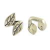 Tibetan Style Alloy Leaf Slide Charms X-TIBEB-35672-AS-RS-1