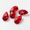 Faceted Teardrop Glass Pendants GLAA-O008-A08-1