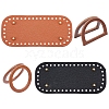 WADORN 6Pcs PU Leather Knitting Crochet Bags Nail Bottom Shaper Pad DIY-WR0001-07-6