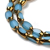 Electroplate Opaque Color Glass Beads Strands EGLA-Q127-A01-02D-3