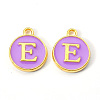 Golden Plated Alloy Enamel Charms ENAM-S118-10E-1