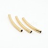 Brass Smooth Curved Tube Beads KK-O031-B-08-1