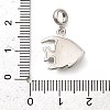 Rhodium Plated 925 Sterling Silver Enamel European Dangle Charms STER-P062-01B-04-3