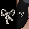 Bowknot Zinc Alloy Rhinestone Brooches PW-WG792CC-01-4