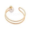 Round Shell Pearl Finger Rings RJEW-TA00160-3