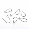 Brass Hoop Earrings Findings Kidney Ear Wires LS-X-EC221-B-1