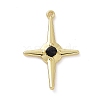 Rack Plating Alloy Black Glass Pendants FIND-I037-06LG-02-1