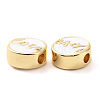 Brass Enamel Beads KK-C004-15G-02-3