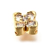 Brass Micro Pave Cubic Zirconia Beads KK-D356-03C-G-2